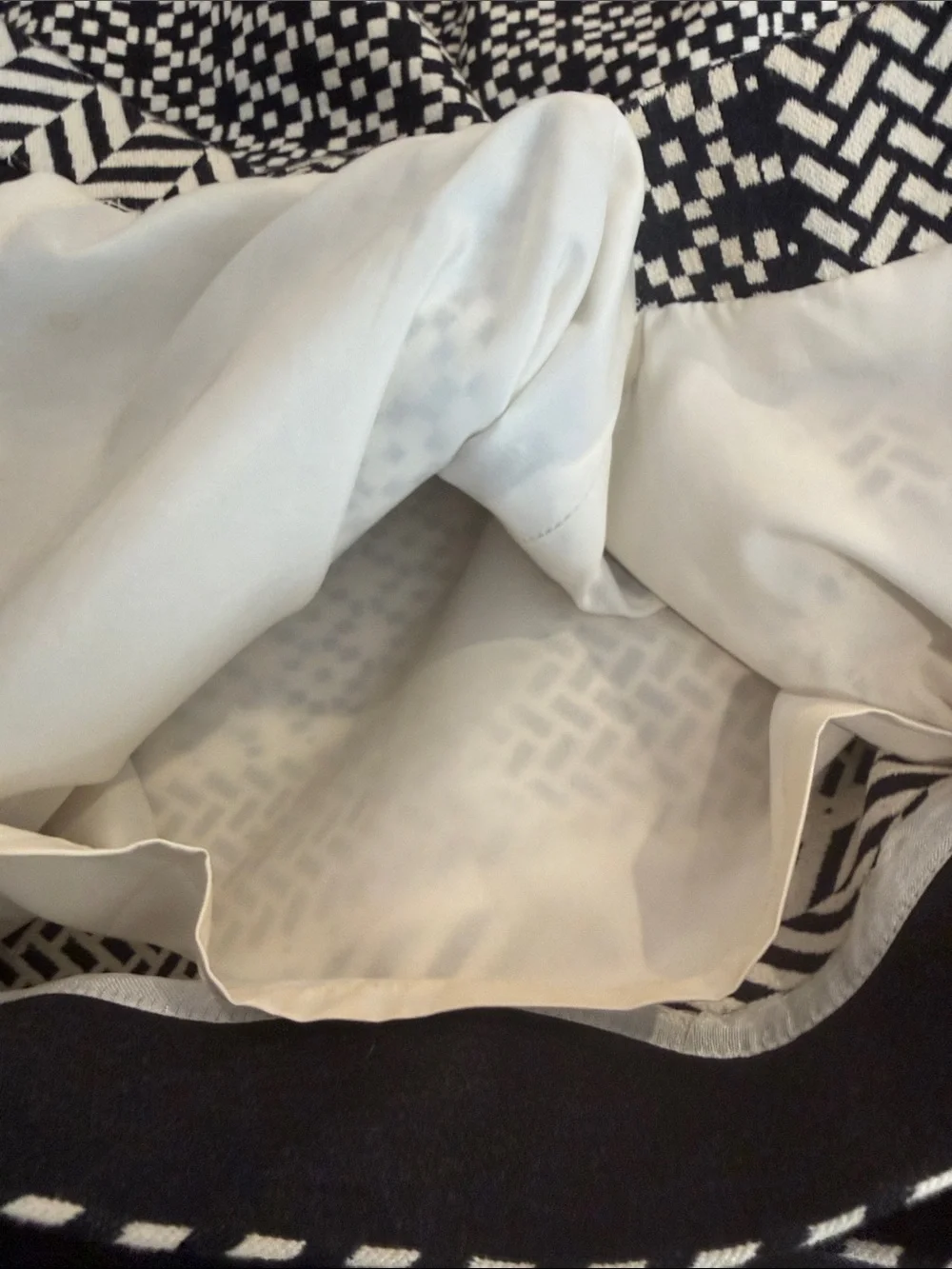 J. Crew black and White Geometric Pencil Skirt
